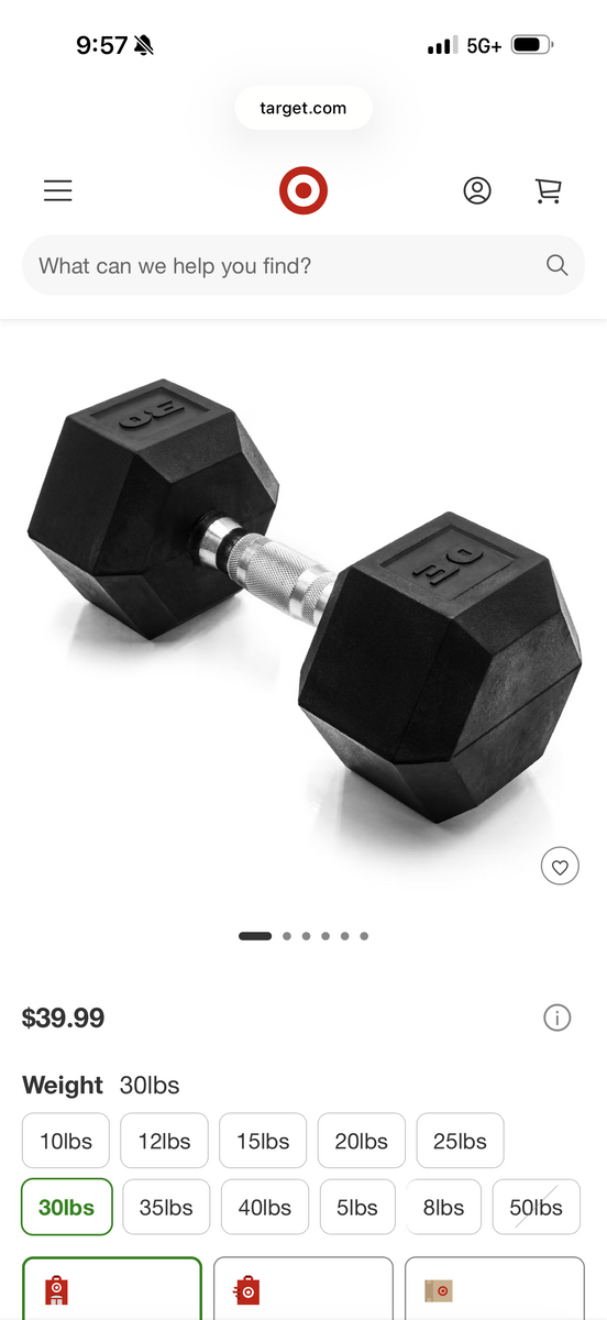 30lb Dumbbell Set