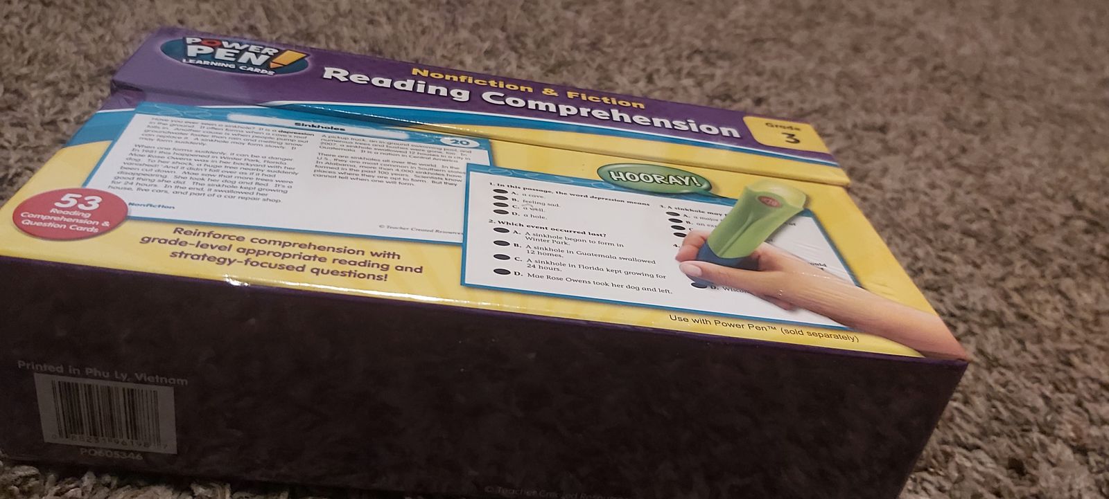 Power Pen Reading Comprehension cards Grade 3 new