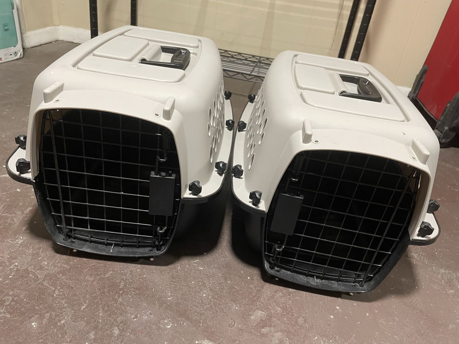 Compact Pet Carrier - 18"L x 11"W x 10.5"H, Travel Kennel for Small Pets