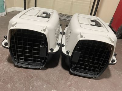 Compact Pet Carrier - 18"L x 11"W x 10.5"H, Travel Kennel for Small Pets