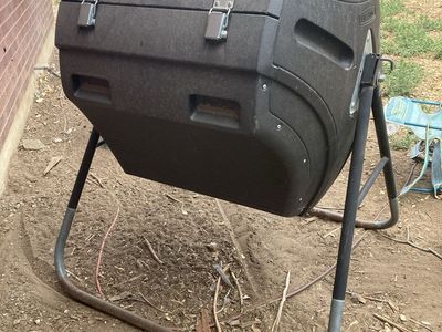 Lifetime 65-Gallon Tumbling Composter, Black, Rotating Drum for Efficient Composting