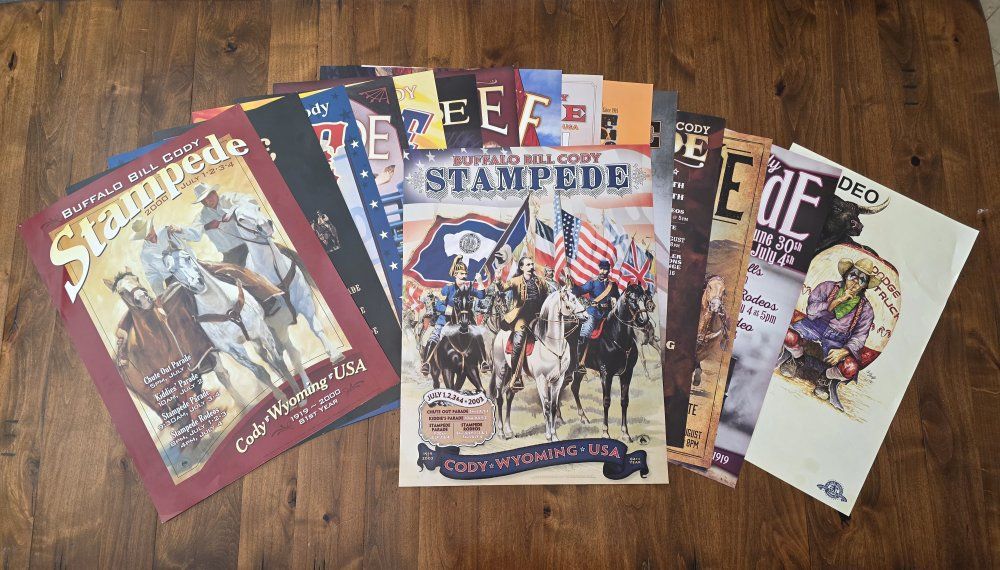 Cody Stampede Rodeo Poster Collection  Cody WY