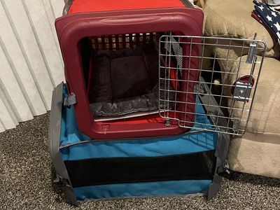 Pet Carriers - Travel Crates for Small Dogs & Cats, Red & Blue