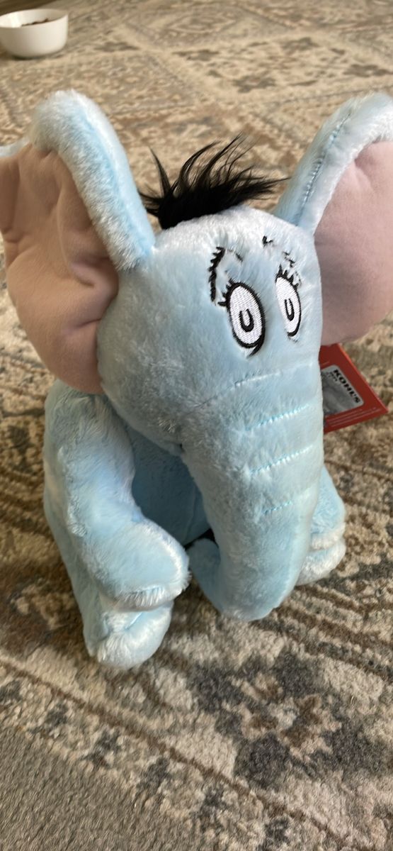 Kohl's Cares Dr. Seuss Horton Hears A Who Plush Stuffed Animal 10" Elephant New