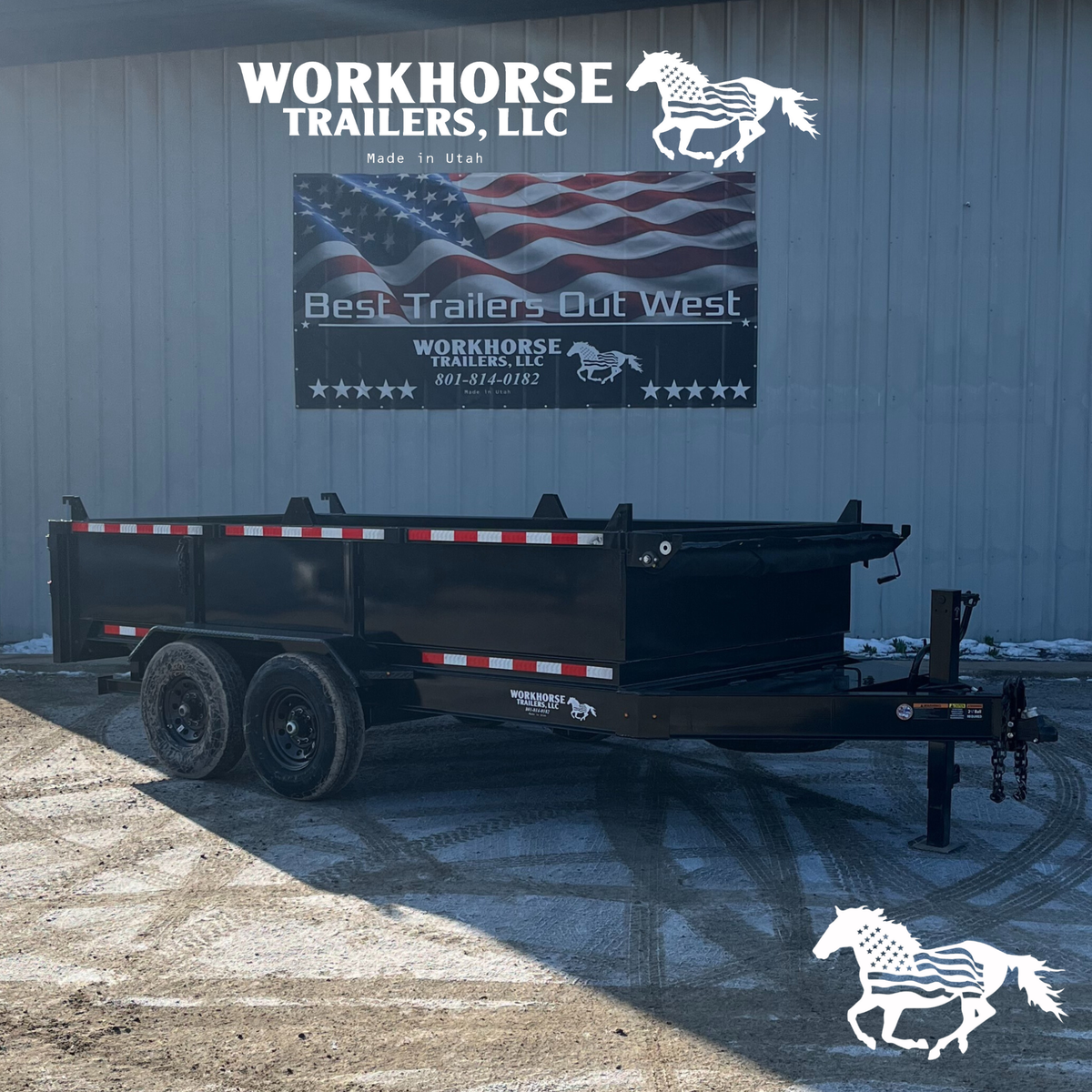 14' Workhorse Dump Trailer-15K *SPARE TIRE INCLUDED*