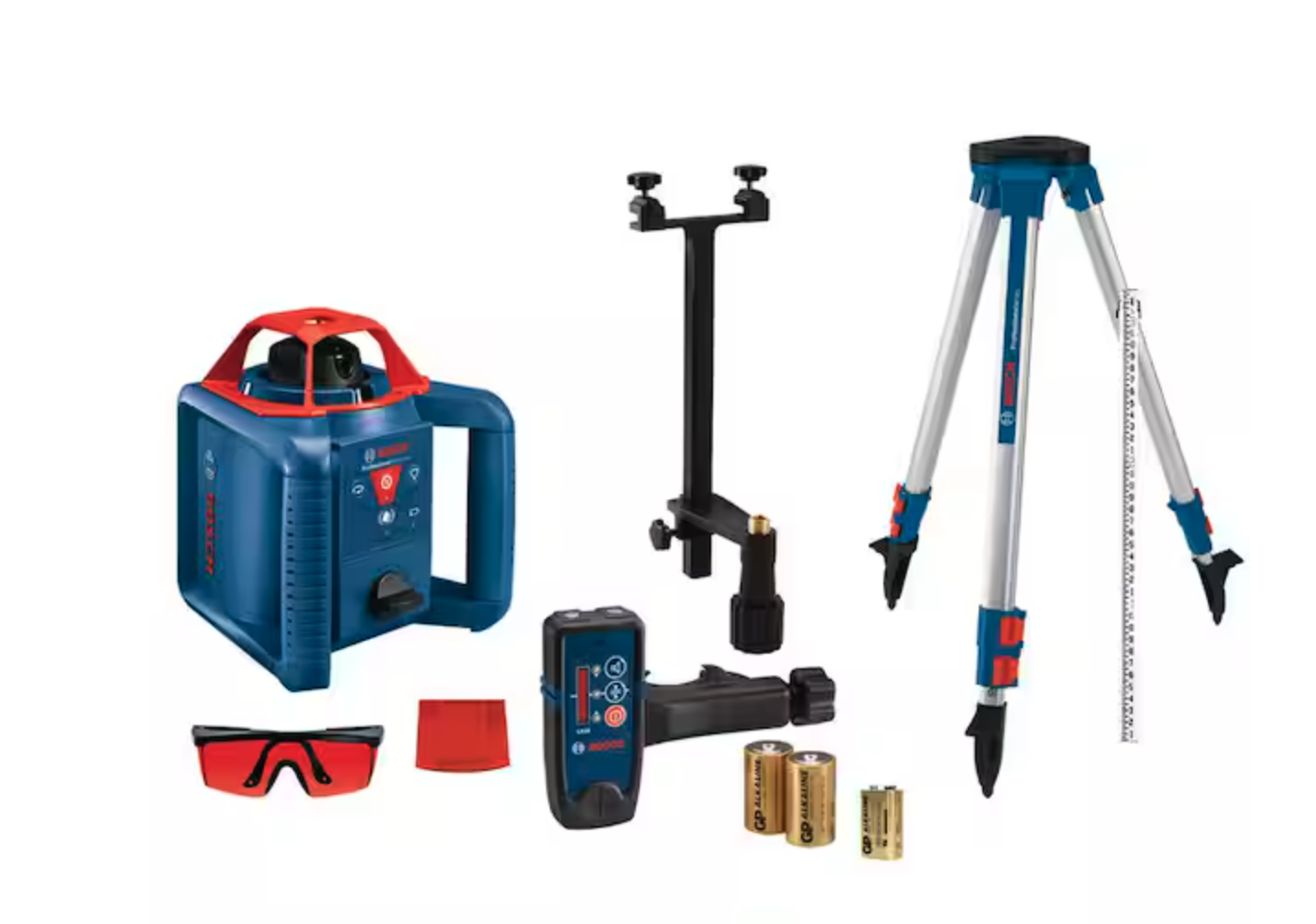 New Bosch 800 ft. Rotary Laser Level Complete Kit Self Leveling with Hard Carrying Case