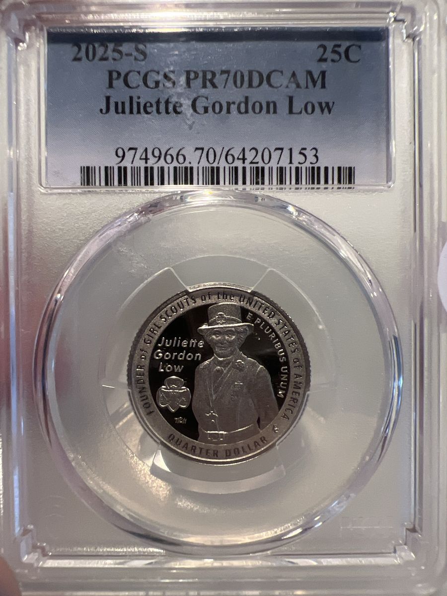 2025-S PCGS PR70DCAM Juliette Gordon Low Quarter Proof Coin