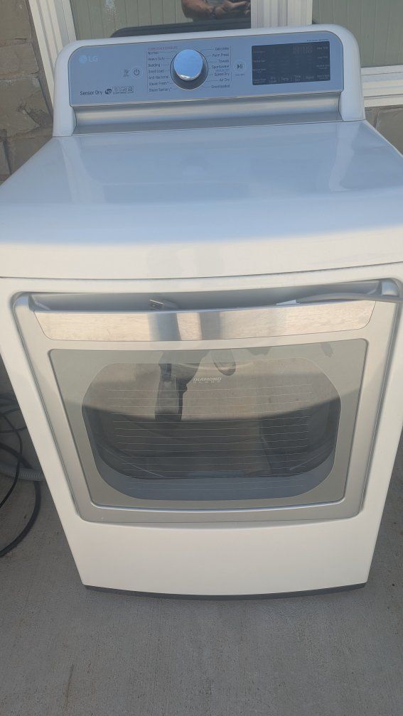 LG DLGX7801WE White Gas Dryer with Steam Sanitary & Sensor Dry