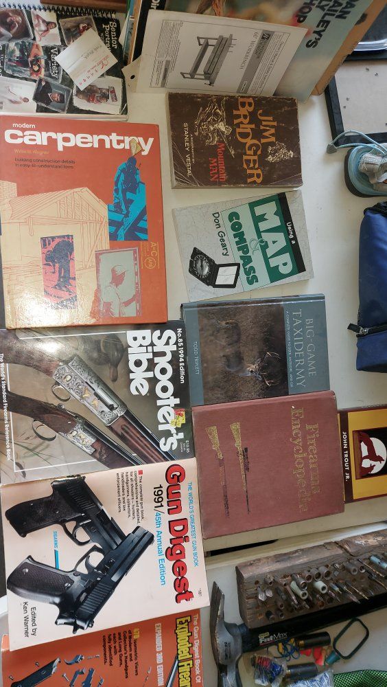 Lot of 10+ Outdoor & Hobby Books: Hunting, Shooting, Black Powder, Navigation, Taxidermy