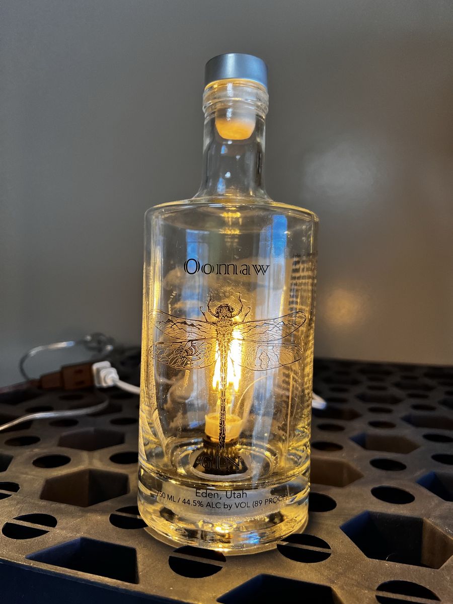 Custom Upcycled Liquor Bottle Lamps - Oomaw & Lux Row Distillers Whiskey - Unique Home Decor $40 each