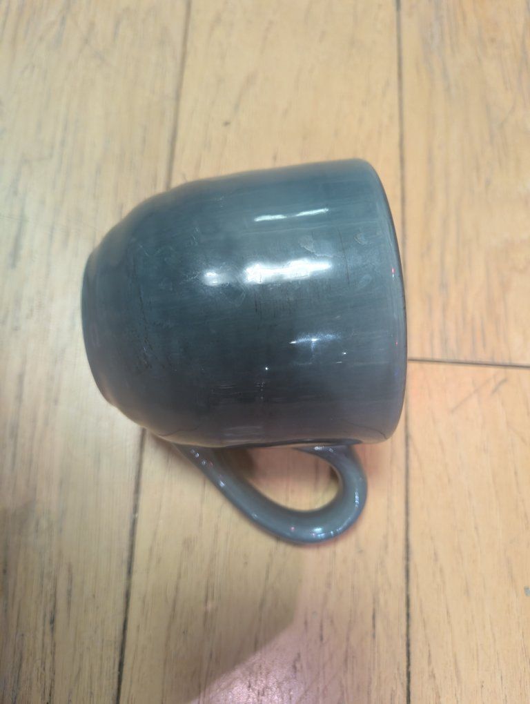 Ceramic Coffee Mug with Ribbed Interior