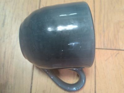 Ceramic Coffee Mug with Ribbed Interior