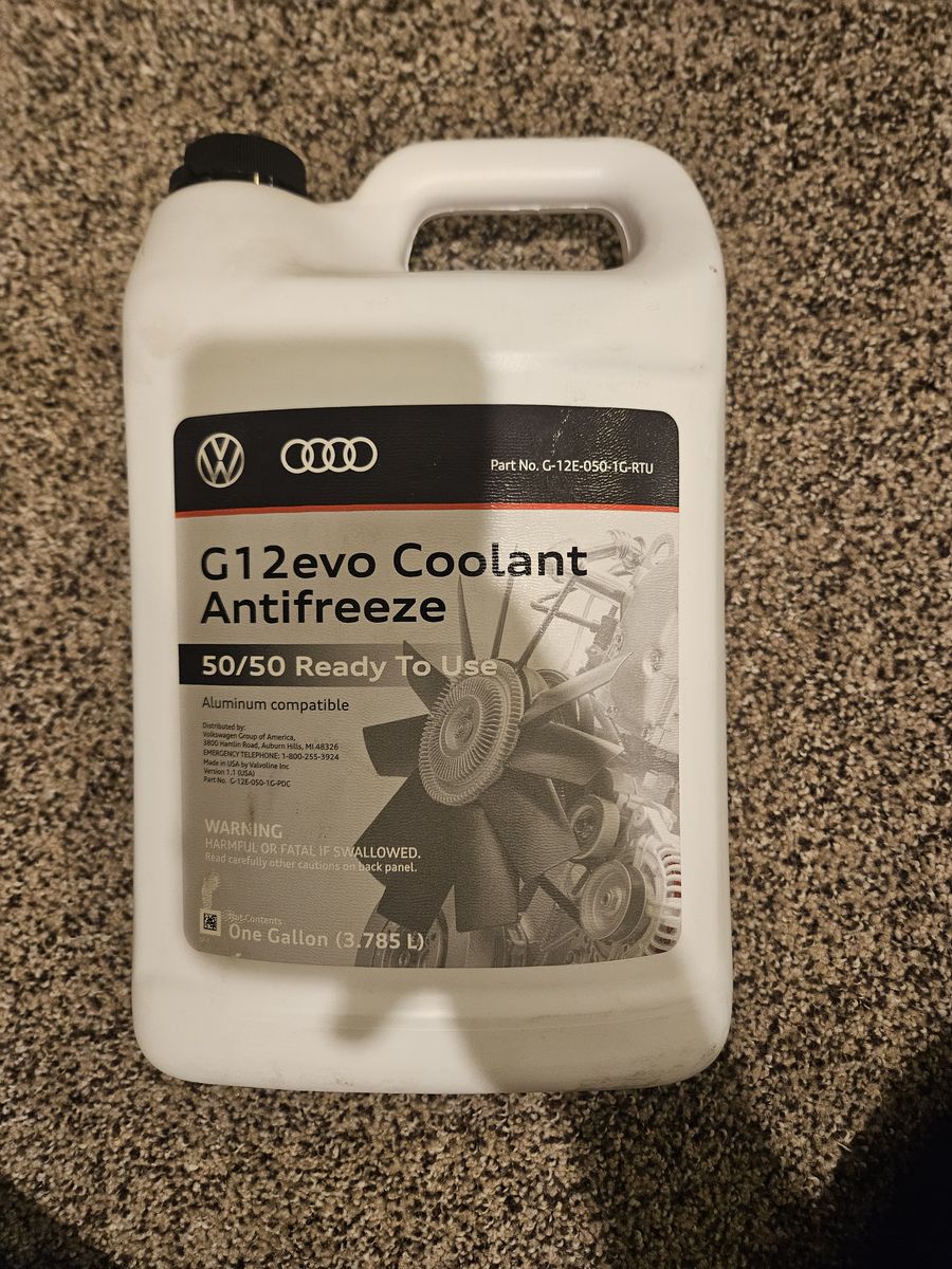 OEM Volkswagen Audi G12evo Coolant Antifreeze 50/50 Ready To Use 1 Gallon