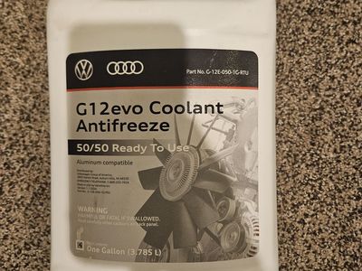 OEM Volkswagen Audi G12evo Coolant Antifreeze 50/50 Ready To Use 1 Gallon