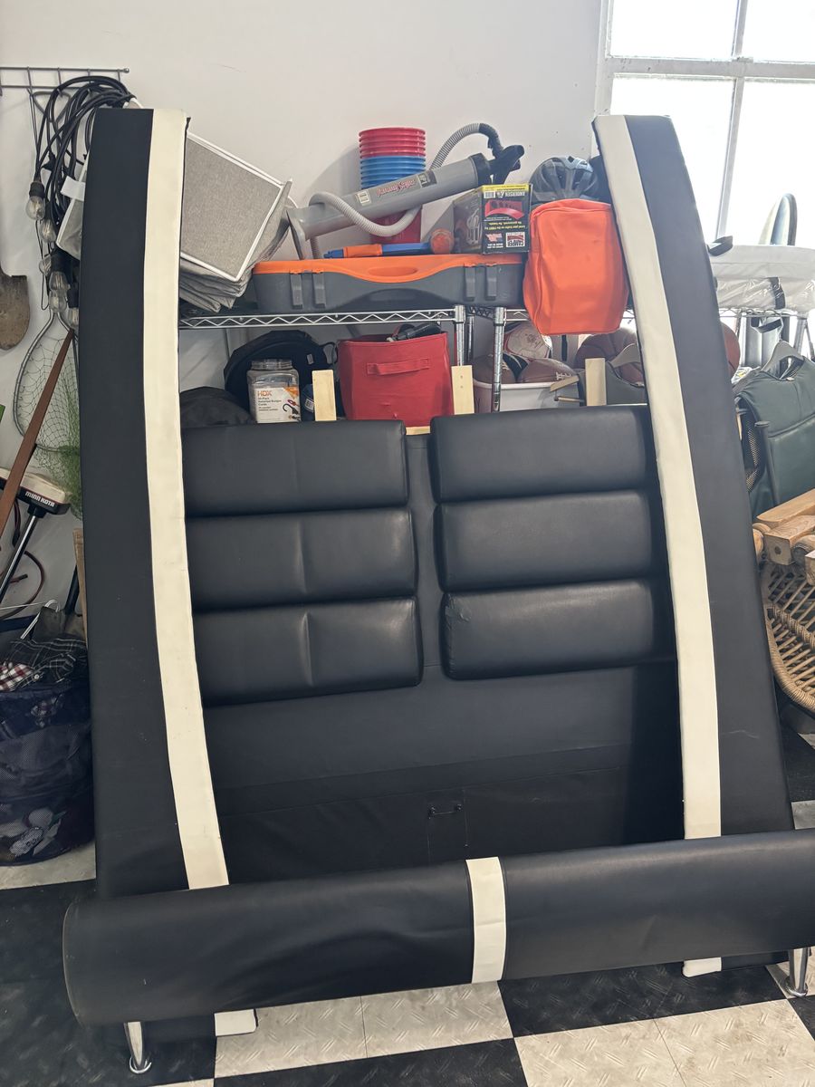 Free! Black, Chrome and White Double Bed