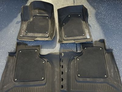 OEM GMC AT4 All-Weather Floor Mats with Snap-In Carpet Inserts Set