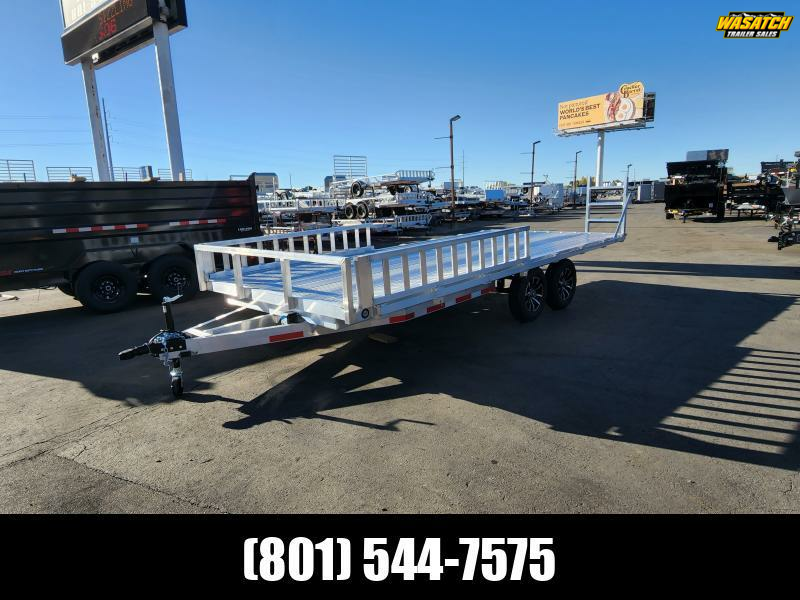 2026 Baughman Products 8X18 DO Aluminum ATV Flatbed Utility Trailer