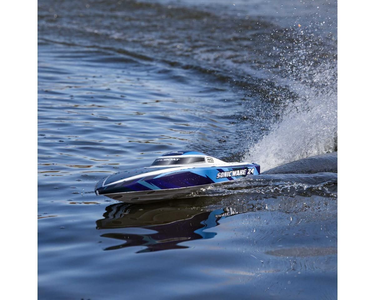 Pro Boat Sonicwake 24" Self-Righting RTR Deep-V Brushless Boat (Blue)