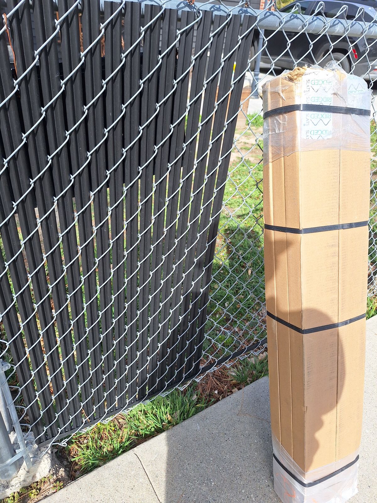 New Black Plastic fencing slats for chain link fence