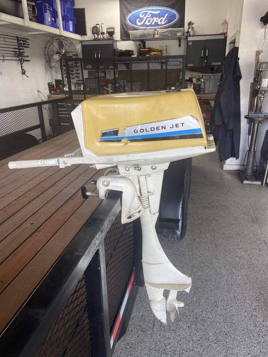 Vintage Golden Jet 7.0 HP Outboard Boat Motor