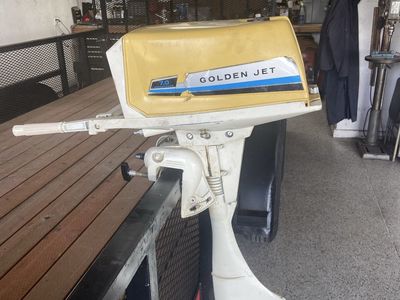Vintage Golden Jet 7.0 HP Outboard Boat Motor