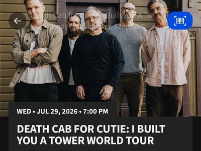 Death Cab for Cutie: I Built You A Tower World Tour - 2 Tickets, Sandy Amphitheater, July 29, 2026