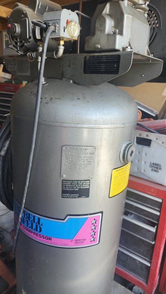 Campbell Hausfeld 5 HP Air Compressor 60 Gallon Model VT558704