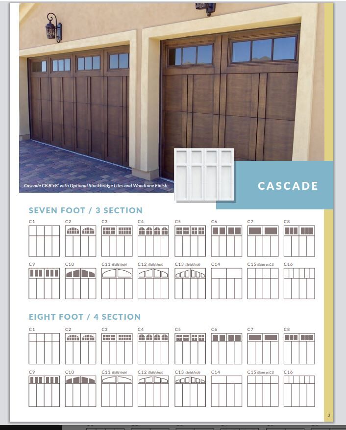 9x8 WHITE Steelhouse Cascade C7 Carriage garage door with windows