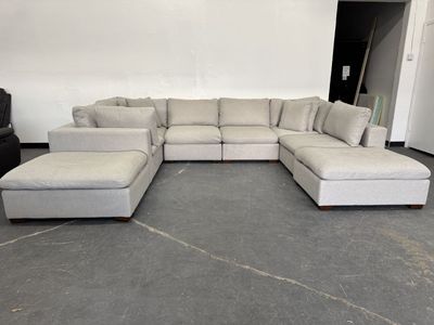 HUGE GRAY COSTCO MODULAR SECTIONAL SOFA COUCH
