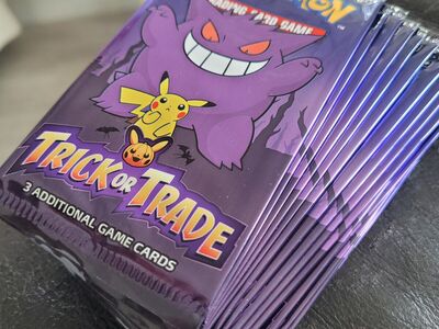 15 Sealed Pokémon card packs from Halloween 2023