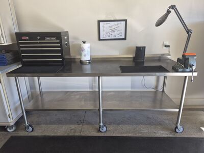 Fabrication Table, Portable, Stainless Steel