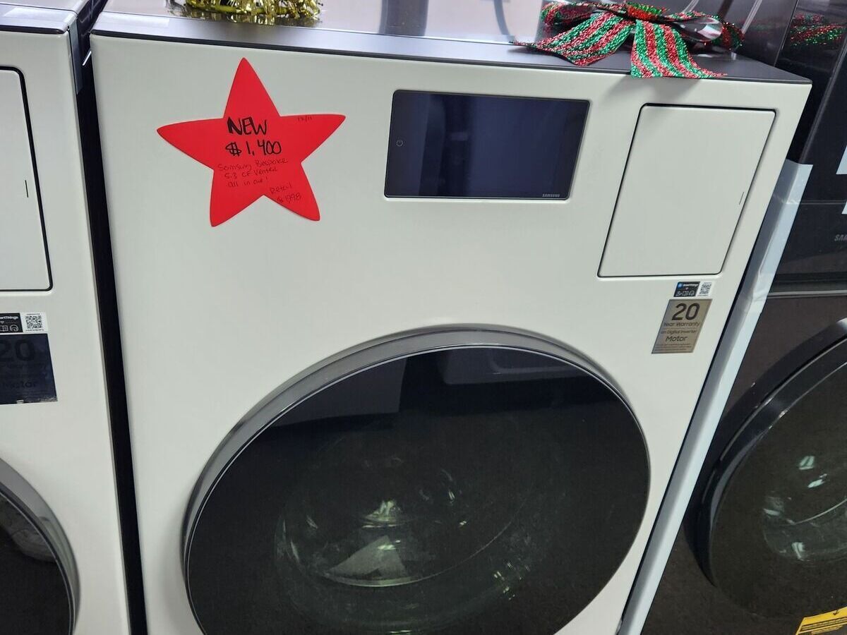 BRAND NEW! SAMSUNG BESPOKE 5.3 CF VENTED ALL IN ONE