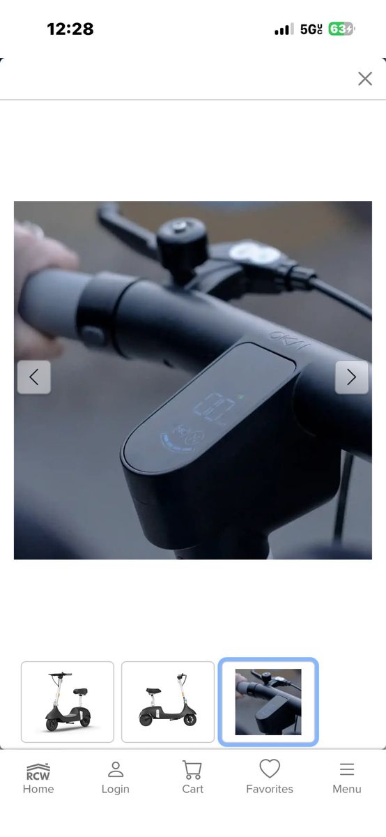 Black electric scooter