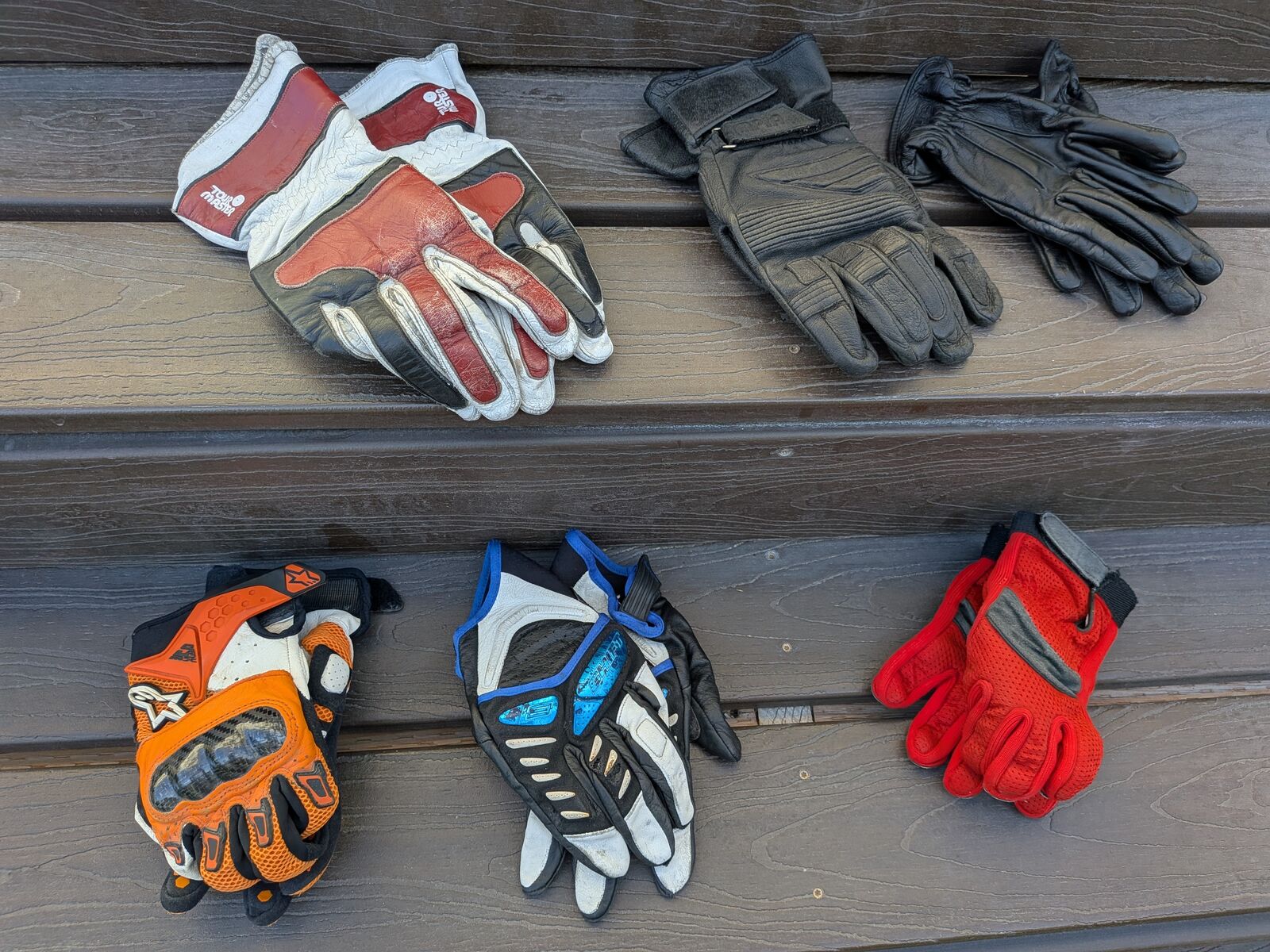 Various Motorcycle Gloves(sm -lg, from $15-45)