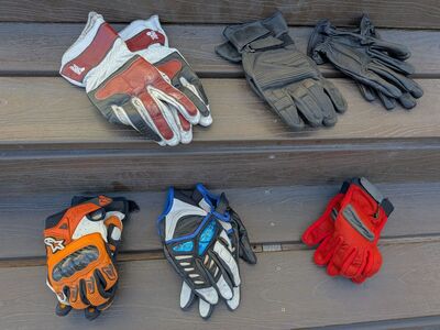 Various Motorcycle Gloves(sm -lg, from $15-45)