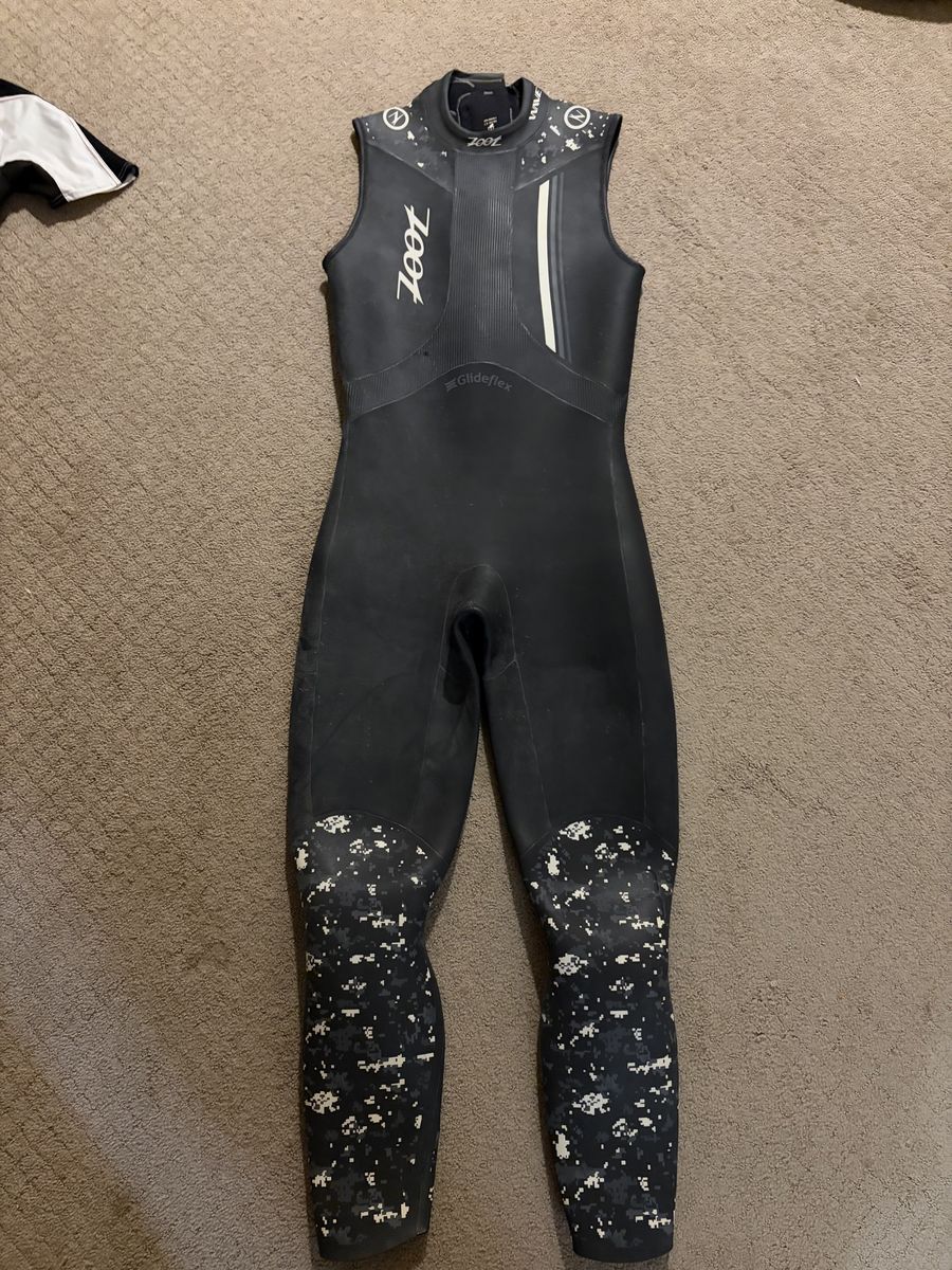 Zoot Wave 1 Glidflex Sleeveless Wetsuit - Black/Gray Digital Camo. Size Large