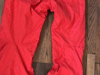 Red snow pants