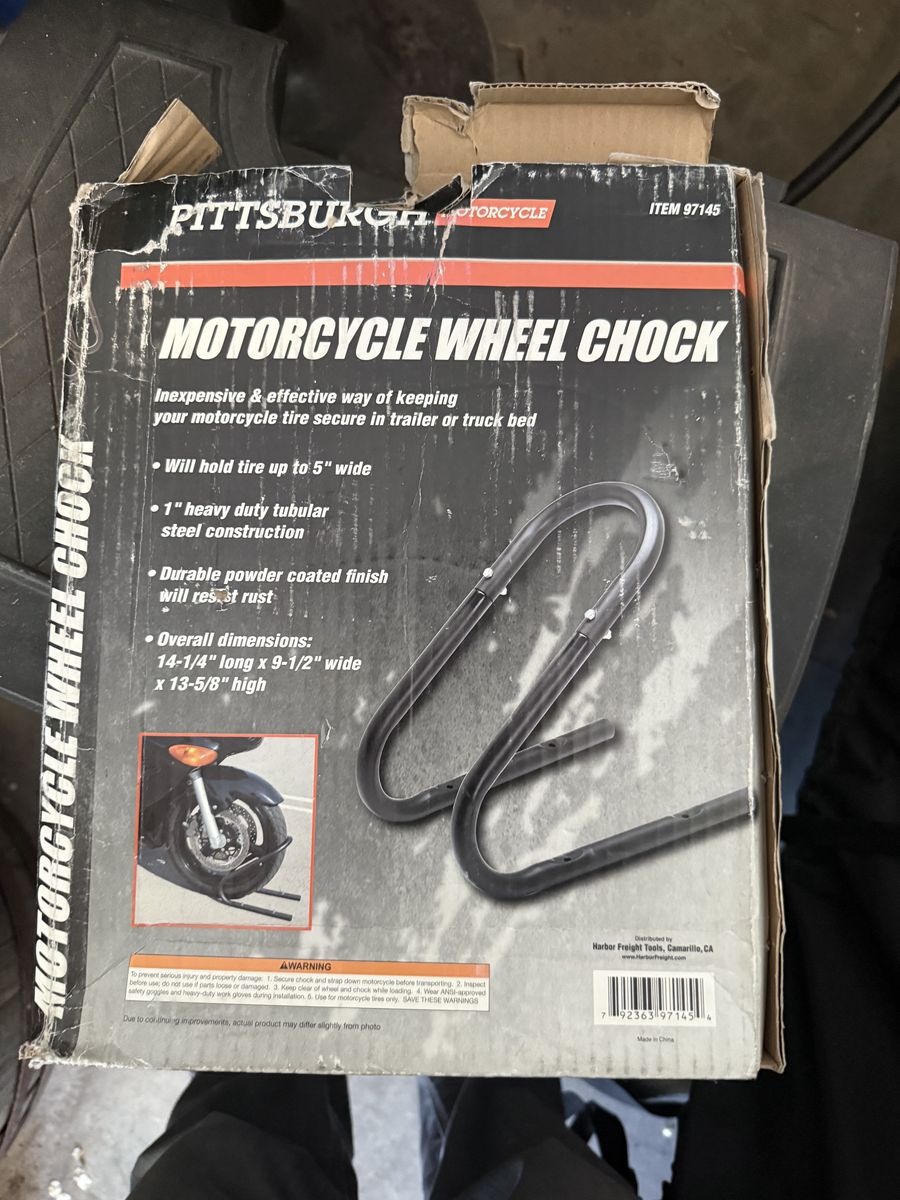 Motorcycle wheel chock
