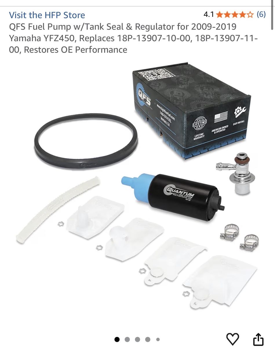2009-19 YFZ450 fuel pump assembly.
