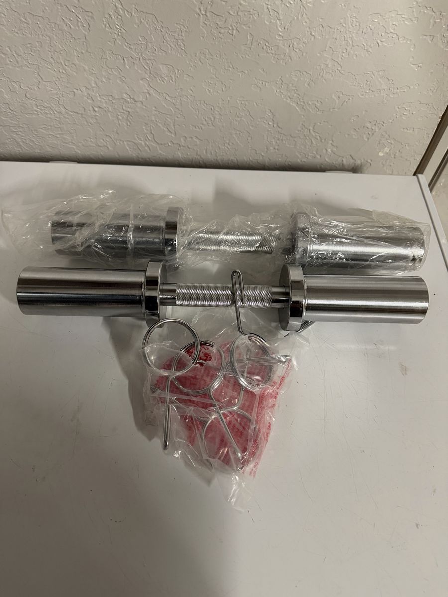 Pair of Olympic dumbbell handles