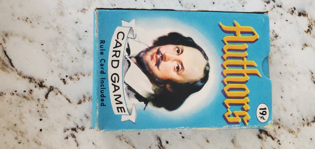 Vintage Whitman Authors Card Game Complete with Original Box and Rule Card