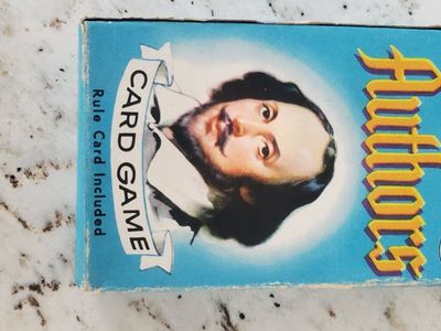 Vintage Whitman Authors Card Game Complete with Original Box and Rule Card