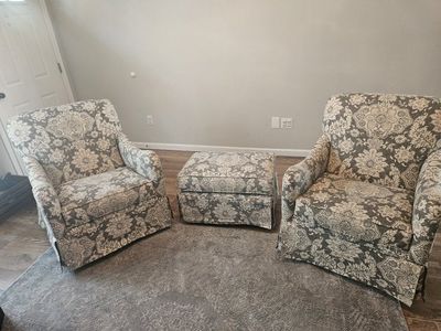 Furniture Row Accent Chairs & Ottoman Set – Like New – $1,000 OBO