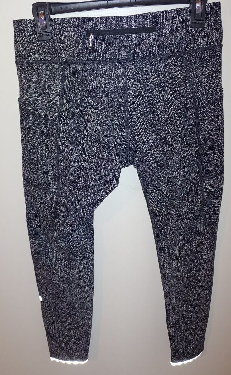LNC Lululemon Tight Stuff Tight II W5AN2S 7/8 Full-On Luxtreme White Black 10