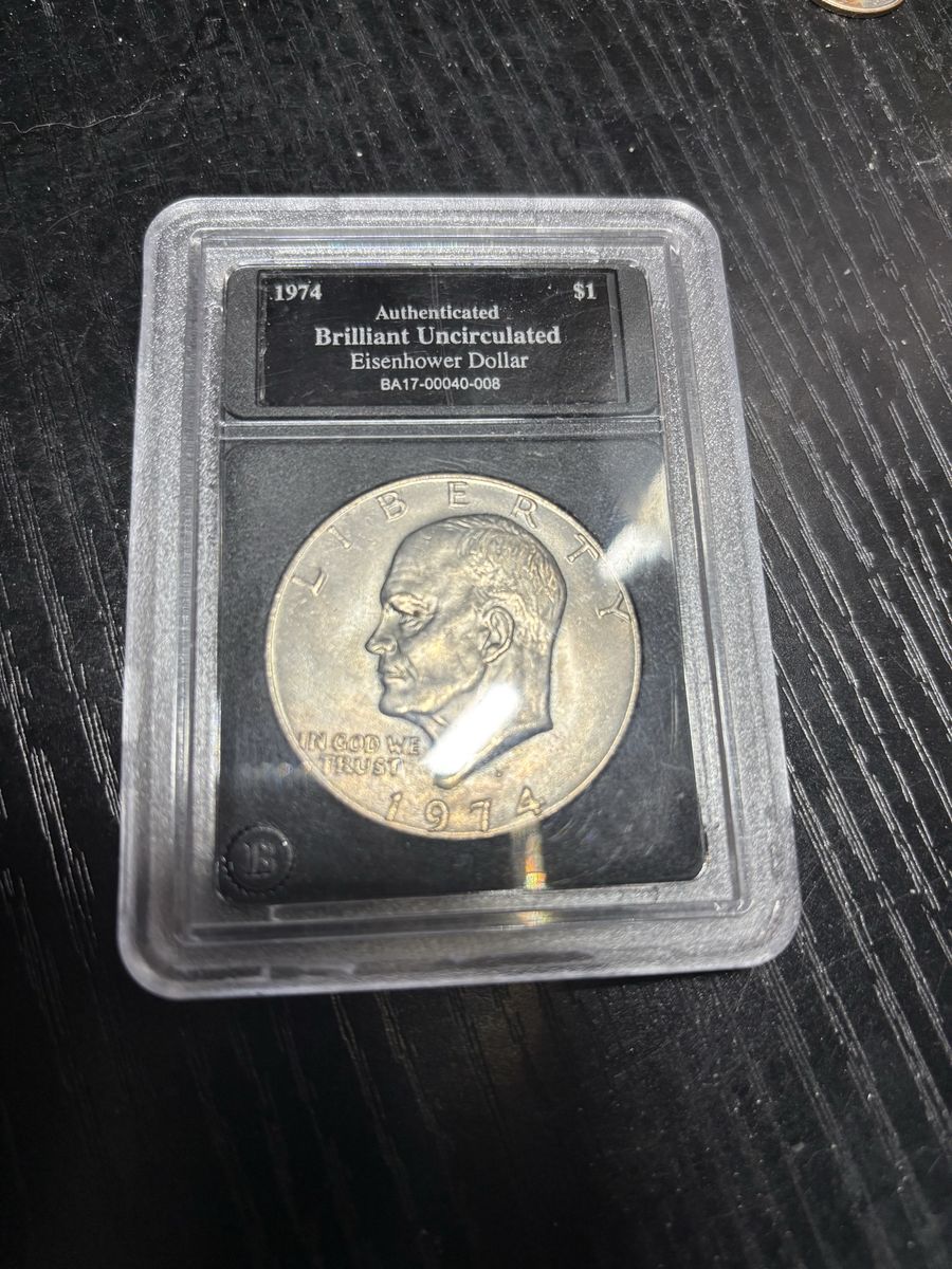 1974 Brilliant Uncirculated Eisenhower Dollar - Authenticated $40 or best offer