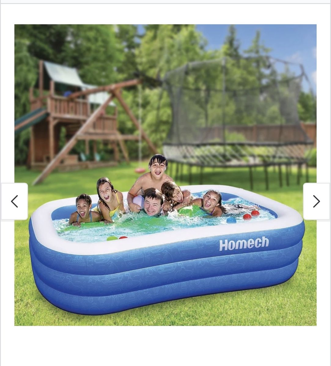 Brand new, swimming pool Homech  HM-HF002 Inflatable Family Pool, 92x56x22 inches