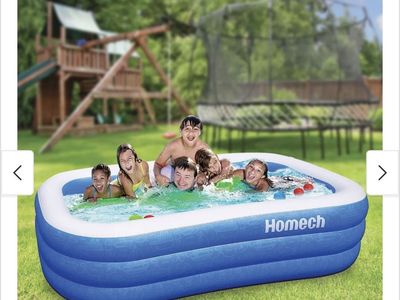Brand new, swimming pool Homech HM-HF002 Inflatable Family Pool, 92x56x22 inches