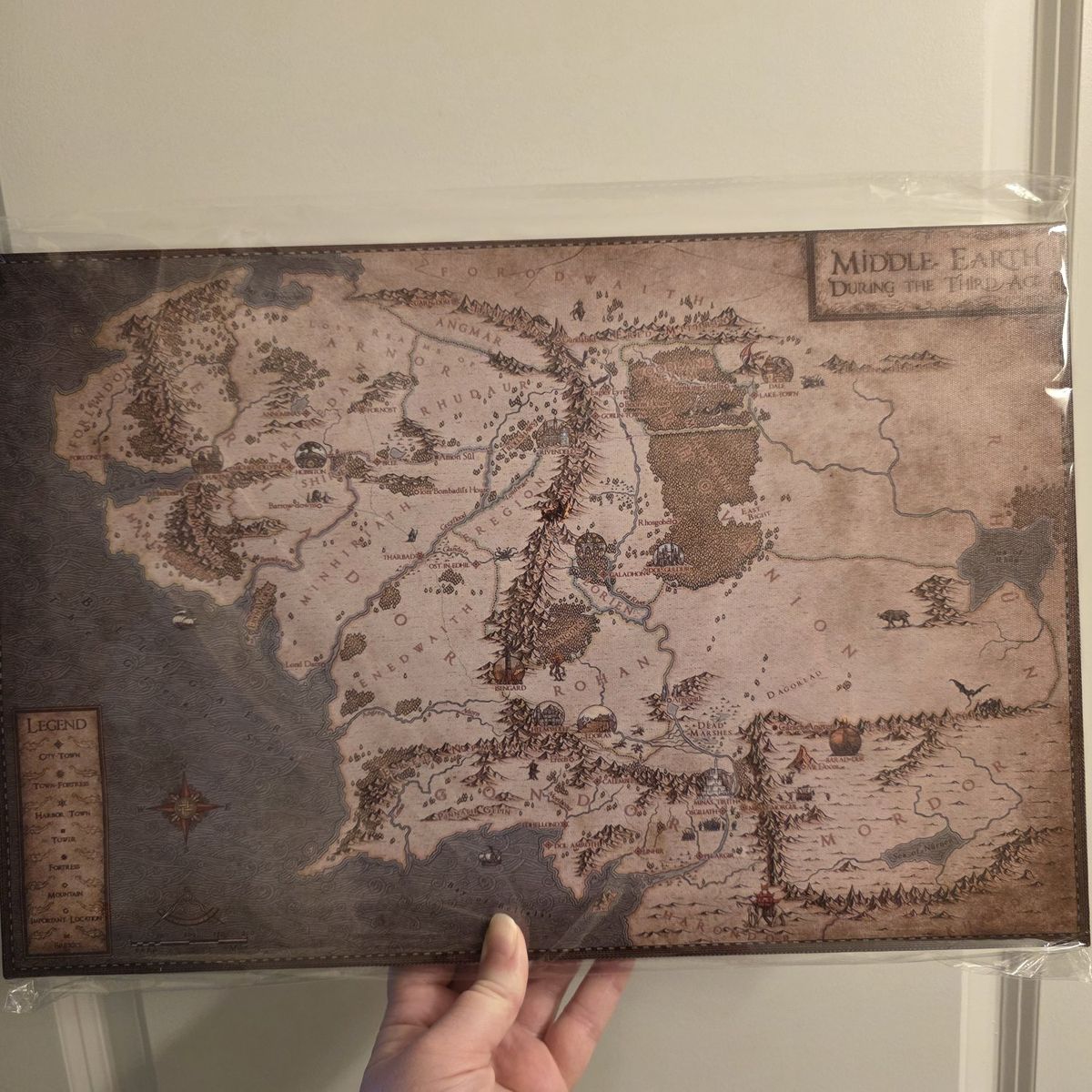 Middle Earth map canvas