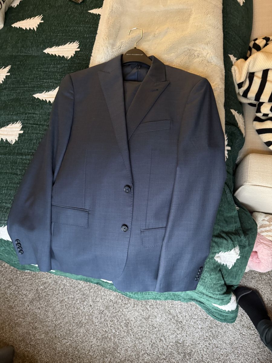 Blue Sharkskin Suit