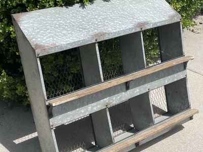 Galvanized Chicken Coop Wall Decor